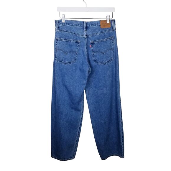 LEVI'S JEANS Women's Baggy Dad Cotton Tencel Medium Blue Wash - Size W28 L30 - Picture 3 of 9